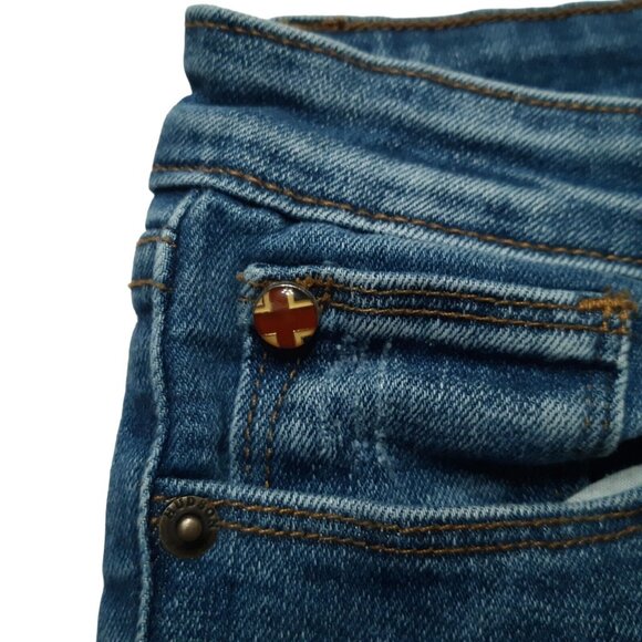 Hudson Jeans Girls 10 Blue Straight Leg Stretch Medium Wash 22 in Inseam - Picture 9 of 16